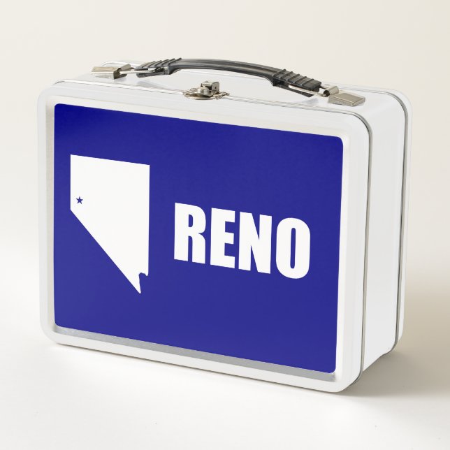 Flag of Reno, Nevada Metal Lunch Box (Front)