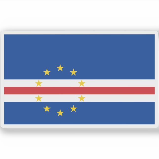 Flag of Republic of Cabo Verde (Cape Verde) (Front)