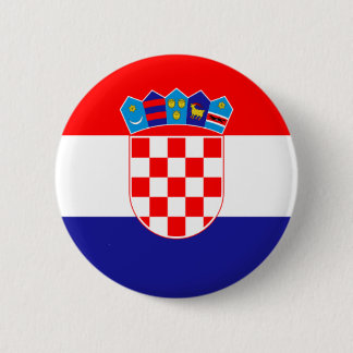 Flag of Republic of Croatia 6 Cm Round Badge