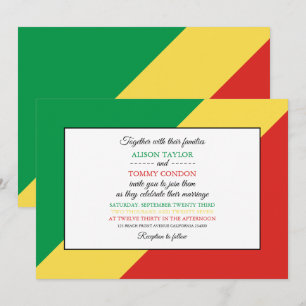Flag of Republic of the Congo, Congolese Wedding Invitation