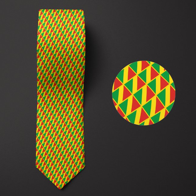 Flag of Republic of the Congo Pattern Tie (Creator Uploaded)