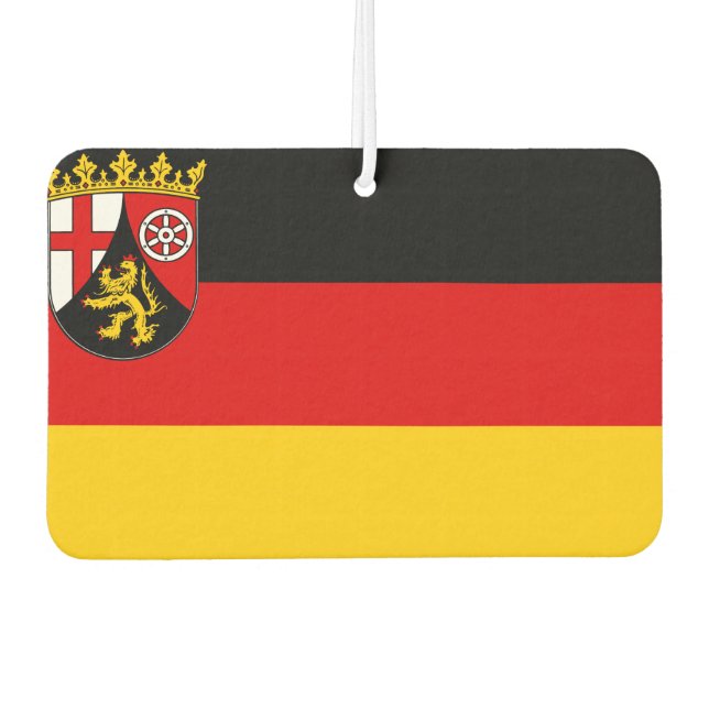 Flag of Rhineland-Palatinate Car Air Freshener (Front)