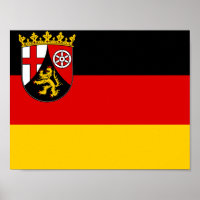 Flag of Rhineland-Palatinate Poster