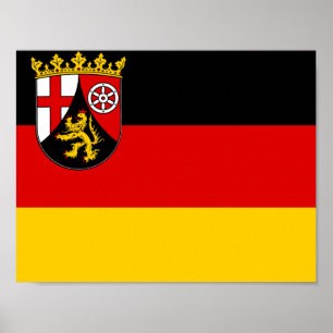Flag of Rhineland-Palatinate Poster