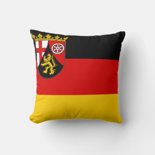 Flag of Rhineland-Palatinate Throw Pillow