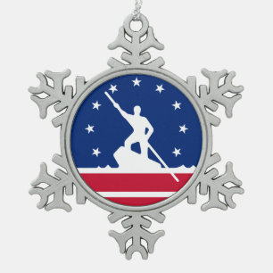 Flag of Richmond, Virginia Snowflake Pewter Christ Snowflake Pewter Christmas Ornament