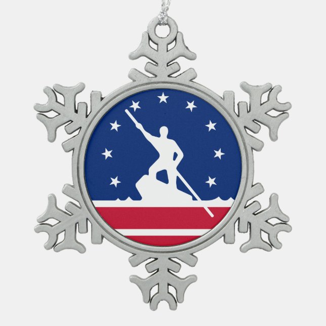 Flag of Richmond, Virginia Snowflake Pewter Christ Snowflake Pewter Christmas Ornament (Front)