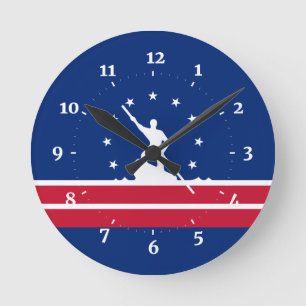 Flag of Richmond, Virginia Square Wall Clock