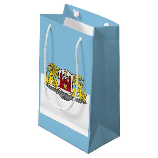 Flag of Riga, Latvia Small Gift Bag (Front Angled)