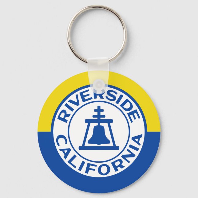 Flag of Riverside, California Key Ring (Front)