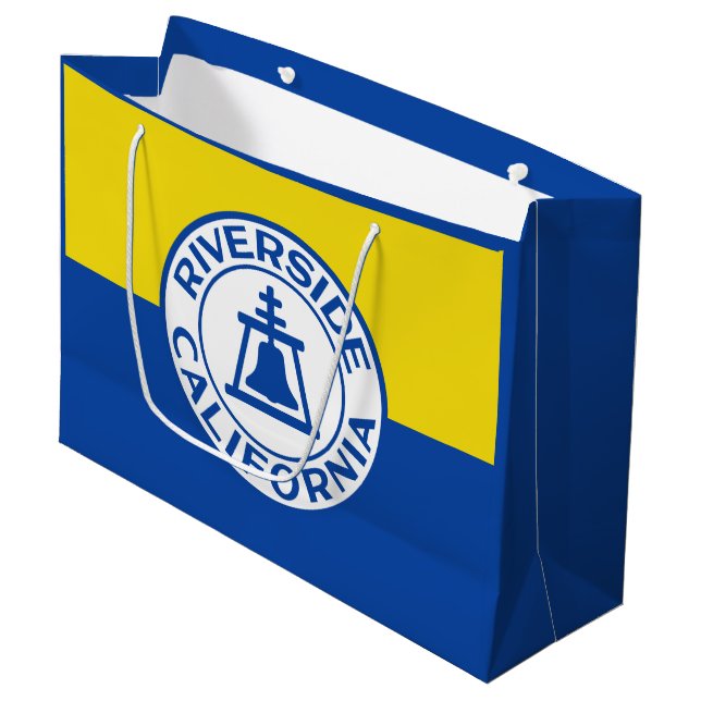Flag of Riverside, California Large Gift Bag (Front Angled)