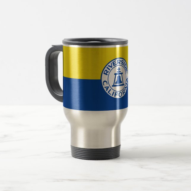 Flag of Riverside, California Travel Mug (Front Left)