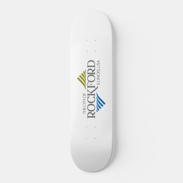 Flag of Rockford (Illinois) Skateboard (Front)