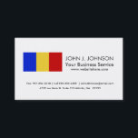 Flag of Romania Business Card<br><div class="desc">The beautiful and vibrant flag of Romania.</div>