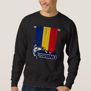 Flag Of Romania Fishing In Romania Sweatshirt