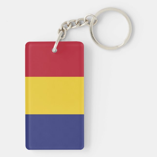 Flag of Romania Key Ring (Back)