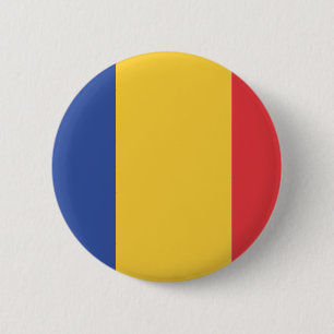 Flag of Romania, romanian flag 6 Cm Round Badge