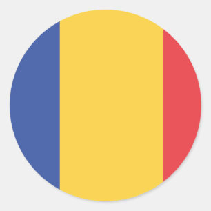 Flag of Romania, romanian flag Classic Round Sticker