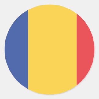 Flag of Romania, romanian flag Classic Round Sticker