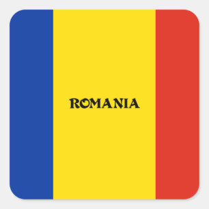 Flag of Romania Square Sticker