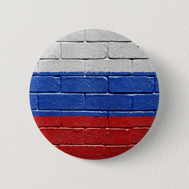 Flag of Russia 6 Cm Round Badge (Front)