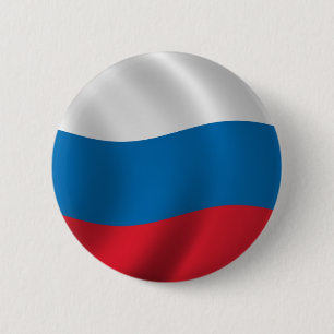 Flag of Russia 6 Cm Round Badge