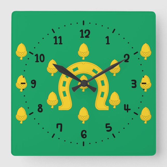 Flag of Rutland Square Wall Clock (Front)