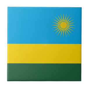 Flag of Rwanda Ceramic Tile