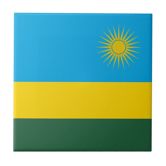 Flag of Rwanda  Ceramic Tile (Front)