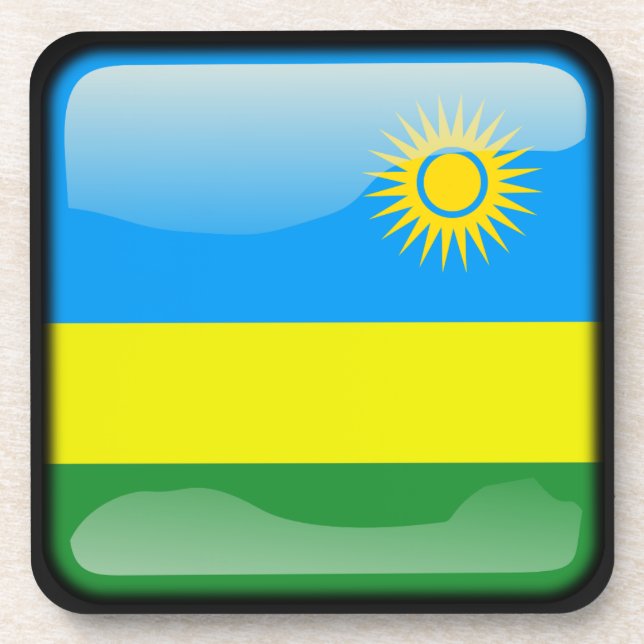 Flag of Rwanda Coaster (Front)