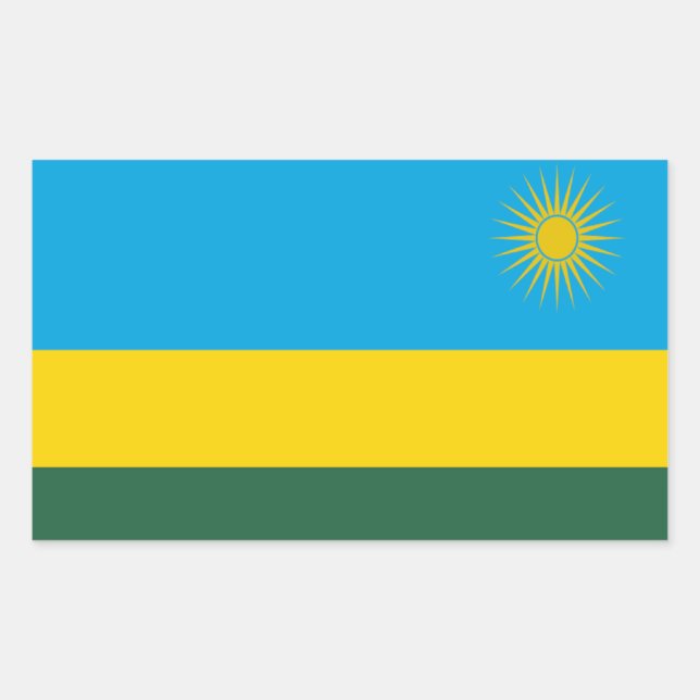 Flag of Rwanda Rectangular Sticker (Front)