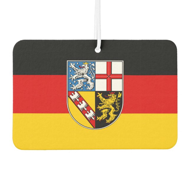 Flag of Saarland Baby Bib Car Air Freshener (Front)