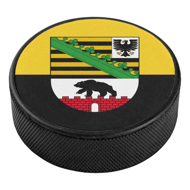 Flag of Saarland Hockey Puck (3/4)