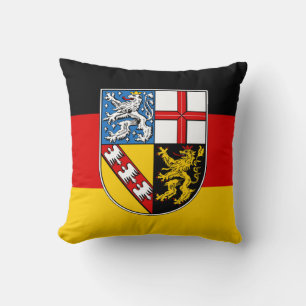 Flag of Saarland Throw Pillow