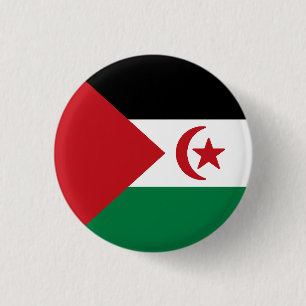 Flag of Saharan Arab Democratic Republic 3 Cm Round Badge