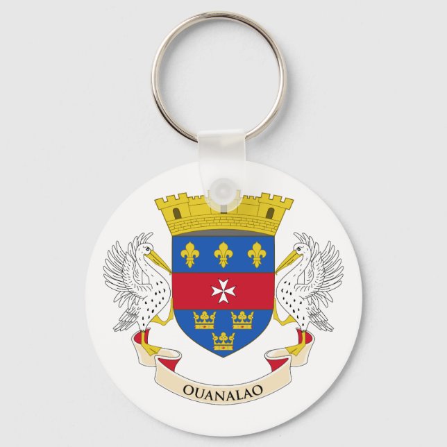 Flag of Saint Barthélemy Key Ring (Front)