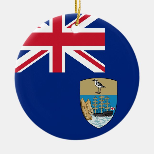 Flag of Saint Helena Ceramic Tree Decoration (Front)