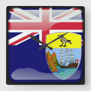 Flag of Saint Helena Square Wall Clock