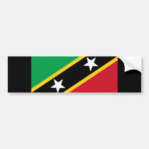 Flag of Saint Kitts and Nevis (Caribbean) Bumper Sticker