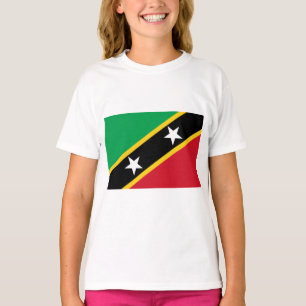 Flag of Saint Kitts and Nevis (Caribbean Country) T-Shirt