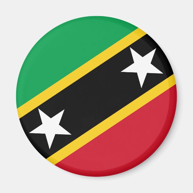 Flag of Saint Kitts and Nevis (Caribbean) Magnet (Front)