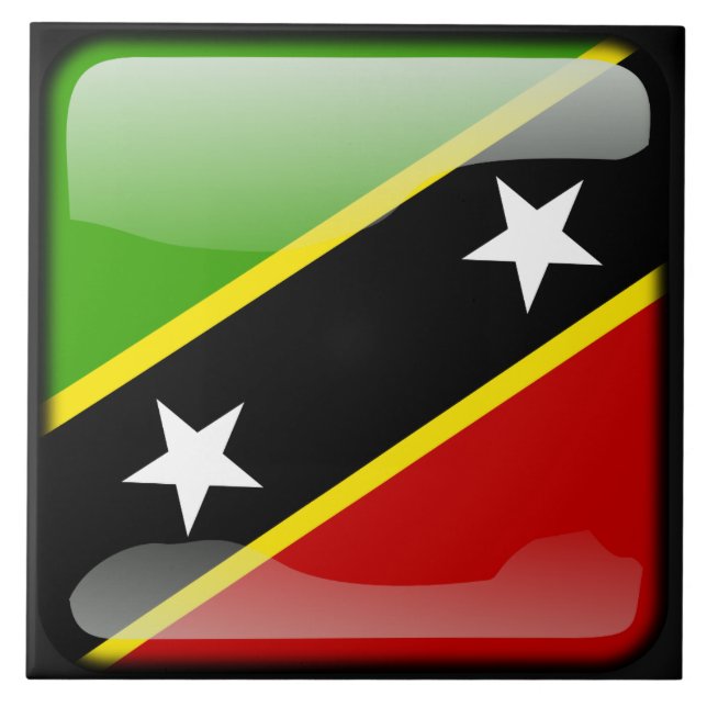 Flag of Saint Kitts and Nevis Tile (Front)