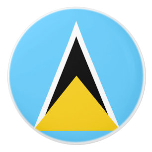Flag of Saint Lucia Ceramic Knob