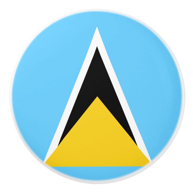 Flag of Saint Lucia Ceramic Knob (Front)