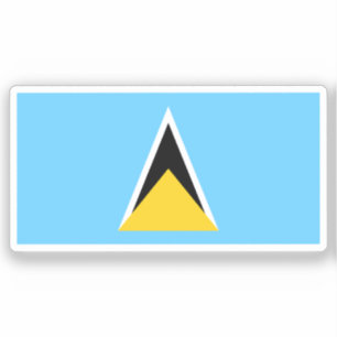 Flag of Saint Lucia Custom-Cut Vinyl Sticker