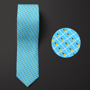 Flag of Saint Lucia Pattern Tie