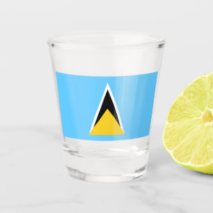 Flag of Saint Lucia (St Lucia) (Caribbean) Shot Glass