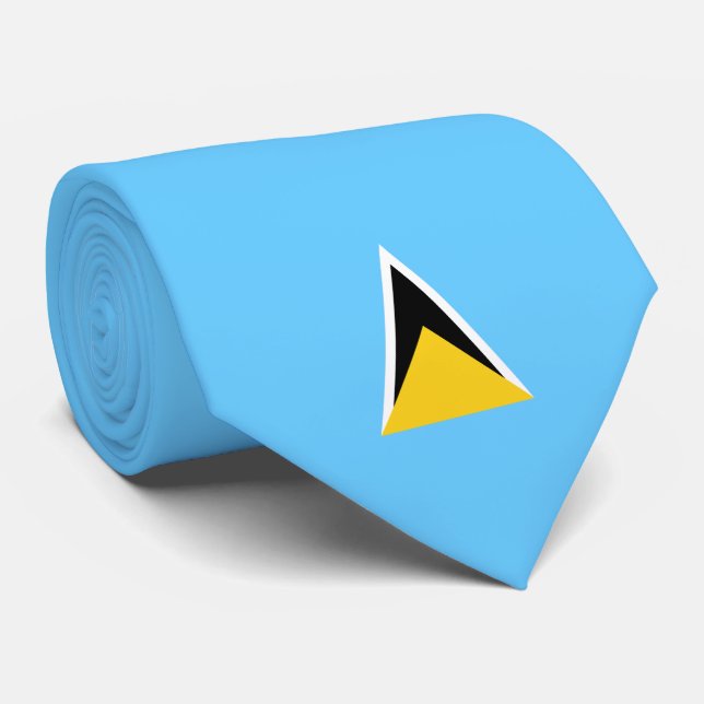 Flag of Saint Lucia (St Lucia) (Caribbean) Tie (Rolled)