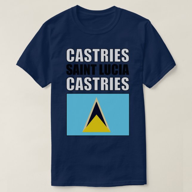 Flag of Saint Lucia T-Shirt (Design Front)