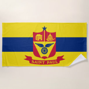 Flag of Saint Paul (Minnesota) Beach Towel